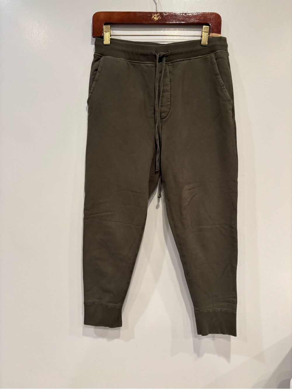 Nili Lotan Olive Drawstring Sweatpants
